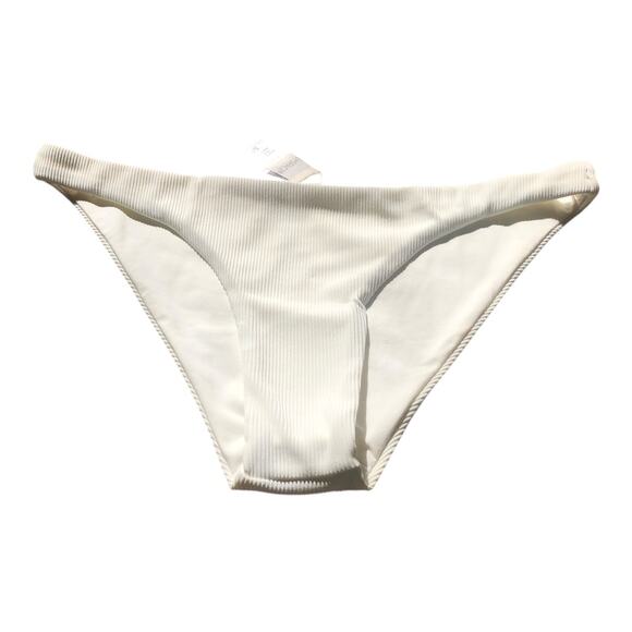 LSpace Camacho Classic Ribbed Bikini Bottom Cream Women's Size Small NWT - Picture 3 of 11